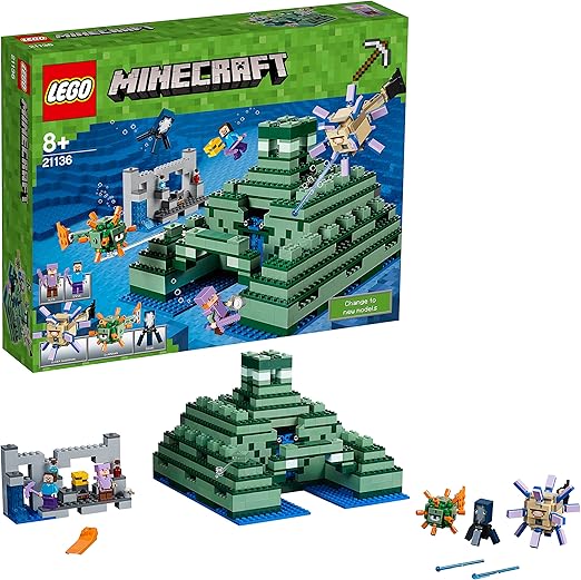 Lego Minecraft Das Ozeanmonument Konstruktionsspiel Bunt Amazon De Spielzeug