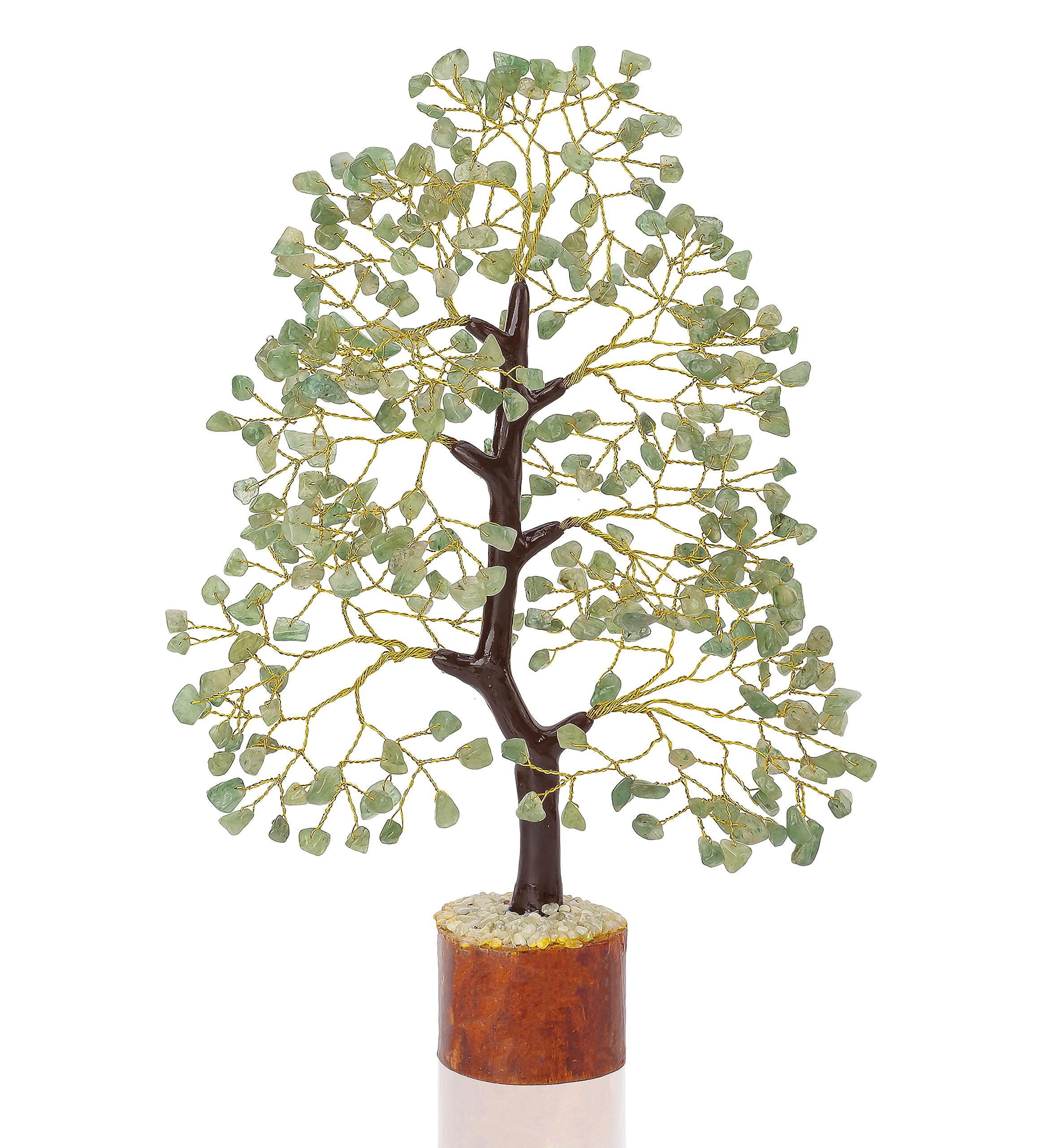 Crocon® Green Jade Crystal Tree - Gemstone Tree of Life - Chakra Tree - Money Tree of Life - Green Healing Stone for Heart Chakra - Tree Decor - Attract Good Luck - Home Decor Tree - Spiritual Gift