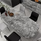 TOTIO Grey Marble Vinyl Self Adhesive Wallpaper Peel Stick 16x354 inch view 5