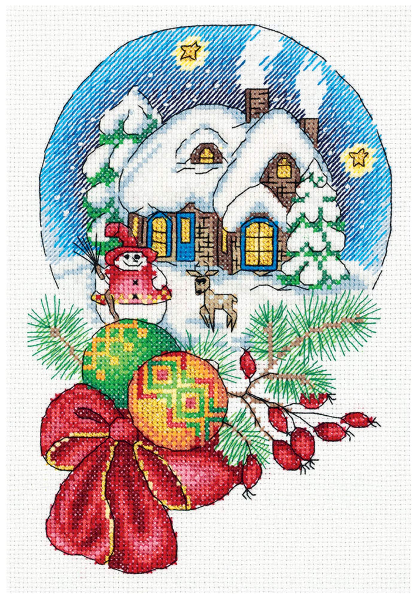 PANNA Cross Stitch kit, Cotton, Multicoloured, 17.5x23.5cm