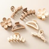 8PCS Hair Clips for Women, Flower Claw Clips for Thick Hair | Hair Claw Clips, Strong Hold Jaw clips, Non-Slip Hair Accessories with Multi-Styles, Neutral Colors, Ideal for Girls