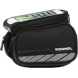 Roswheel 12813 Water Resistant Bike Top Tube Bag Bicycle Frame Dual Panniers with Detachable Phone Bag