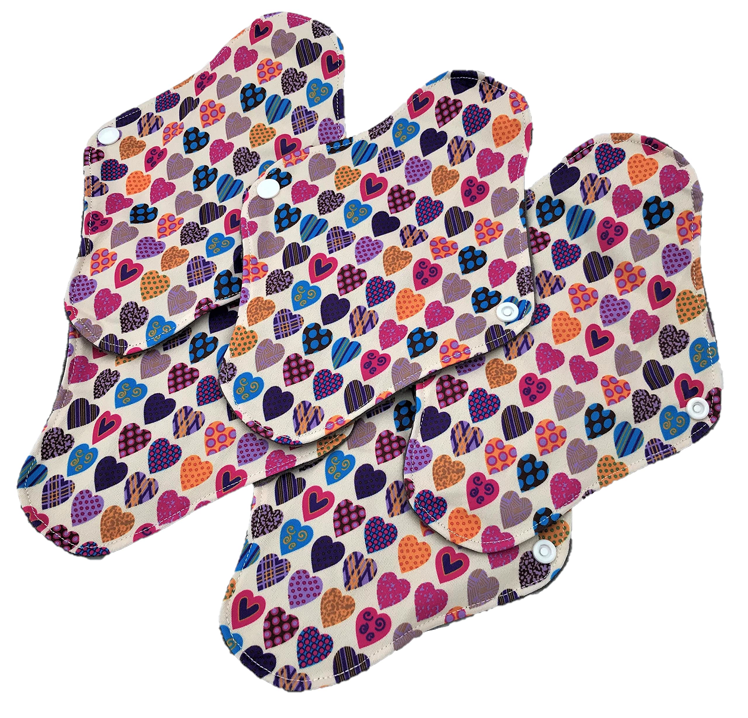 5 X Reusable Sanitary Pads Bamboo Sanitary Towels, St's Odour-Absorbing Cloth Washable Menstrual Medium to Heavy Flow Eco Friendly Cloth Panty Liner Period Pads