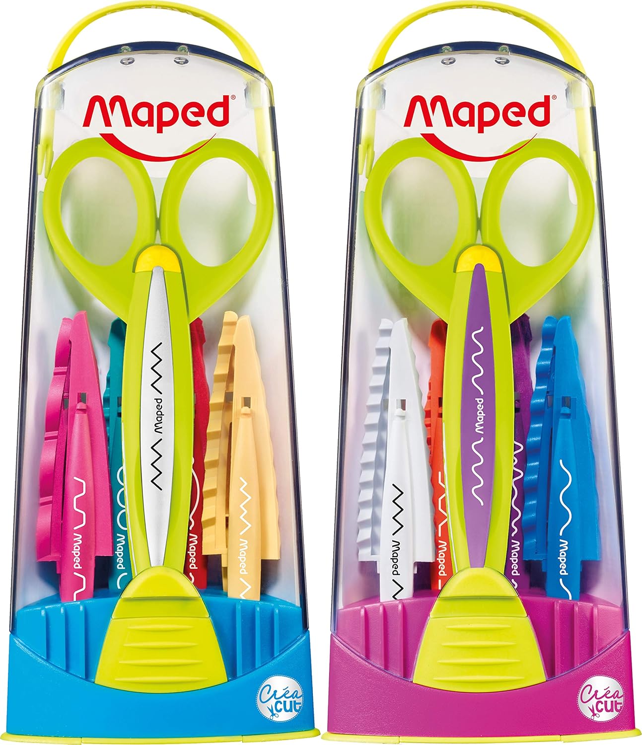 Maped 601005 Crea Cut Craft Scissors with Assorted Pattern Blades, Green