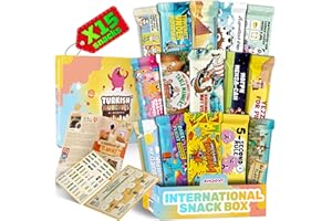 TURKISH MUNCHIES BY MUEKZOIN International Snack Box, Unique Experience with Universal Exotic Candies and Treats from around the World, Gift-Ready Foreign Foods in Packages Inspired by European, Japanese and Korean Cultures
