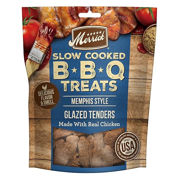 MERRICK SOFT DOG TREATS, SLOW COOKED BBQ CHICKEN...