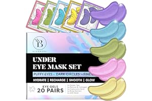 BLOOMORA Variety Under Eye Patches (20 Pairs) - Dark Circles & Puffiness Care - Eye Mask for Care - 5 Varieties