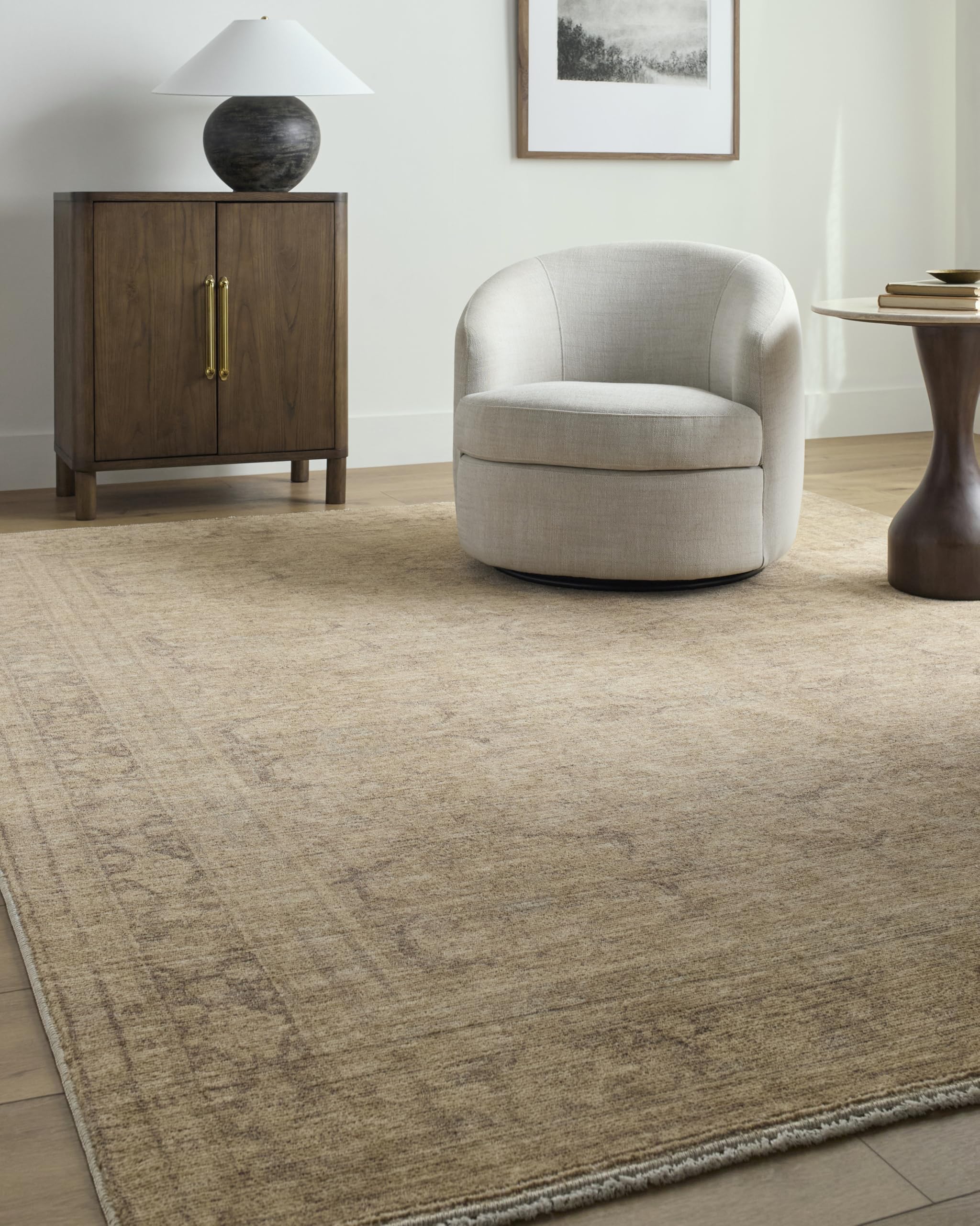 Livabliss x Galey Alix Fetscher V Vintage Damask Area Rug, 9’11” x 14′ (10′ x 14′), Dusty Sage