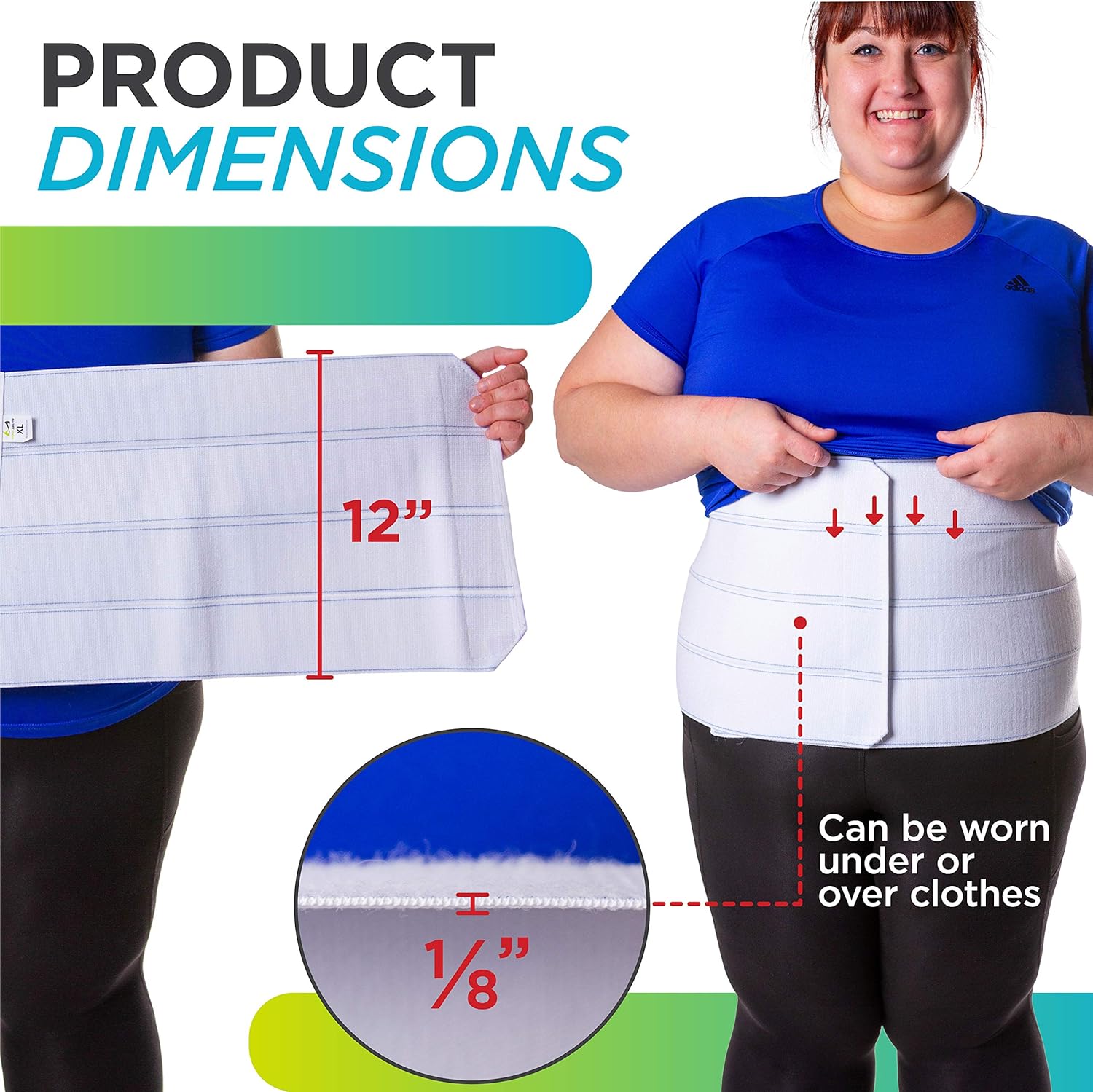 BraceAbility 2XL Plus Size Bariatric Abdominal Stomach Binder | Obesity Girdle Belt for Big Men & Women with a Large Belly, Post Surgery Tummy & Waist Compression Wrap: Health & Personal Care