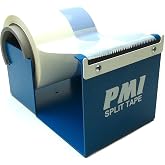 PMI Blue Tape Dispenser for Screen Print Tape &ndash; Elevated Edge for Accurate Tape Measuring &ndash; Holds Rolls up to 4&rdquo; Wide &ndash; Table Mountable Dispenser for Screenprinting Tape