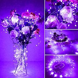 SunKite 16 Packs 20 LED Purple Fairy String Lights
