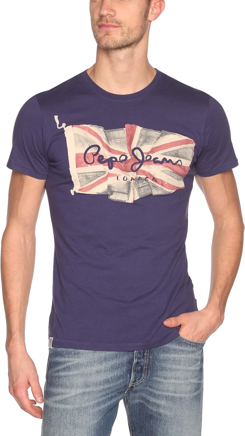 Pepe Jeans Flag Tshirt Uni Manches courtes Homme Amazon.fr