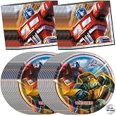Transformers Birthday Decorations - 32-Pack Plates and Napkins | Officially Licensed Transformers Party Decorations, Made in USA