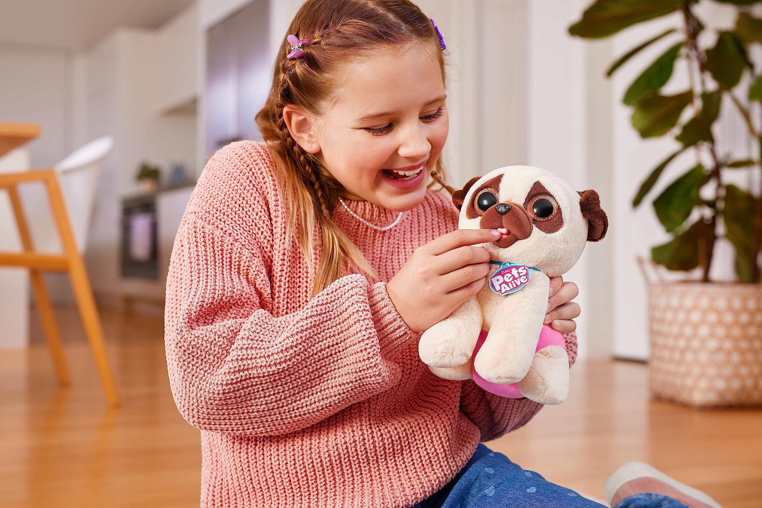 Pets Alive Pooping Puppies (Pug) by ZURU Surprise Puppy Plush, Ultra Soft Plushies, Interactive Toy Pets, Electronic Pet Puppy for Girls and Children