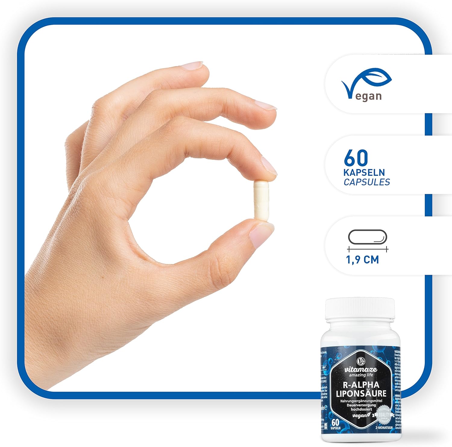 Alpha Lipoic Acid High Strength, 60 Vegan Capsules, 2 Months Supply - Image 3