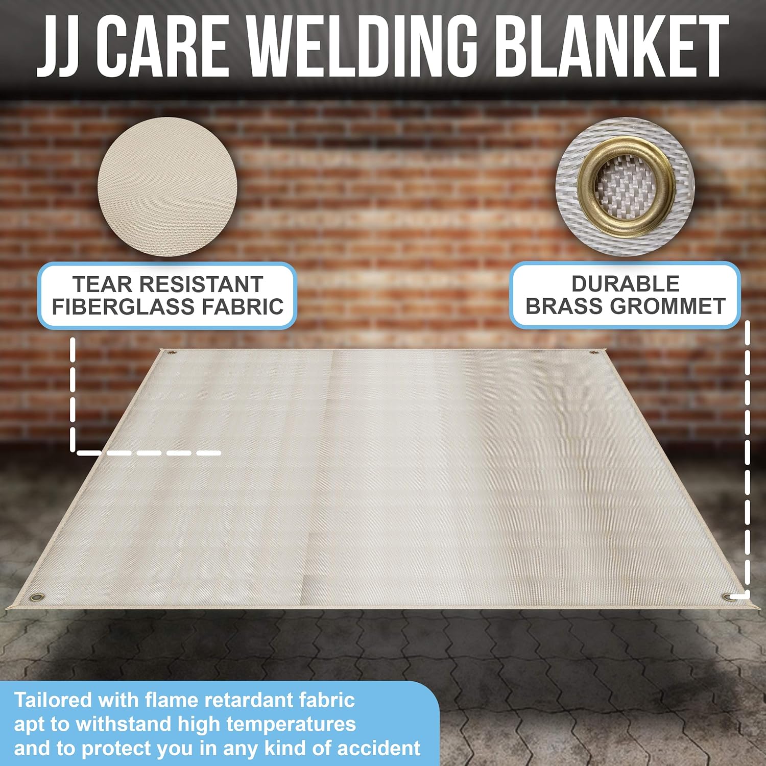 4x6 ft Fireproof Welding Shield 850 GSM Thick JJ Care Welding Blanket
