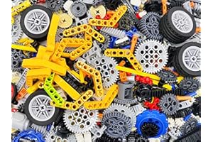 ASTEM 2LB Technic-Parts-Pieces Technic-Geras,Pins,Beams,Axles,Bulks,Technic Random Parts（Random Colour）.