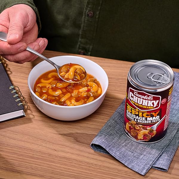CAMPBELL’S CHUNKY SPICY SAUSAGE MAC SOUP, 18.8 OZ CAN