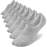 WANDER No Show Socks Mens 7/8 Pair Cotton Thin Non Slip Low Cut Men Invisible Sock 6-8/9-11/12-14