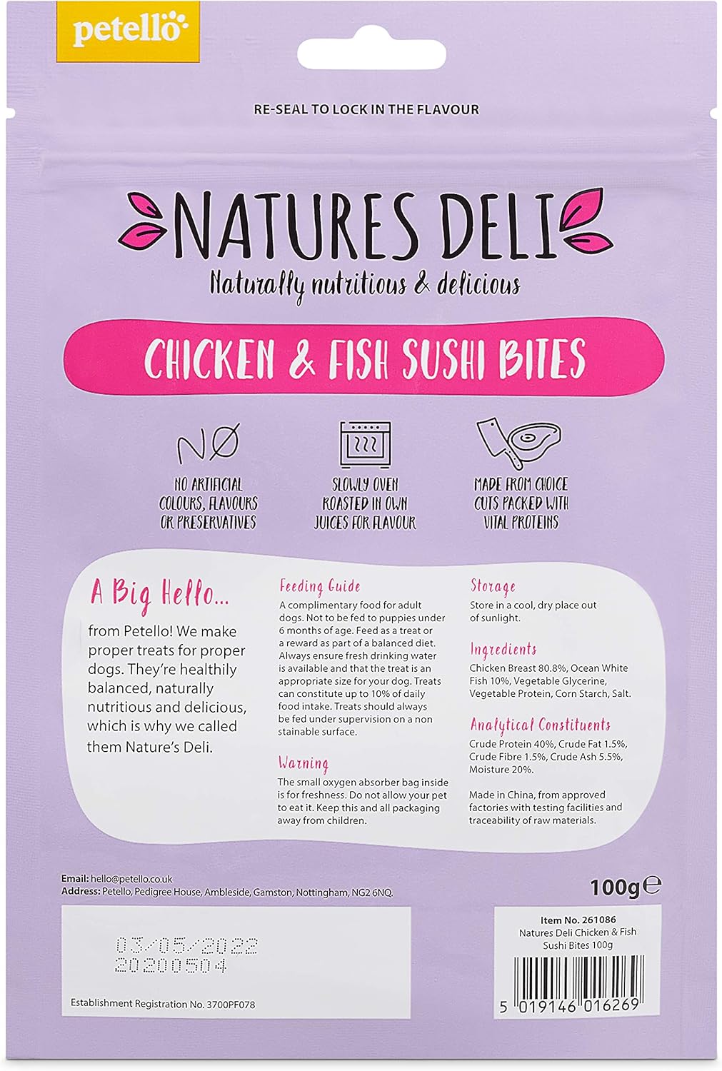 Natures Deli Chicken And Fish Sushi Bites High Protein, Natural