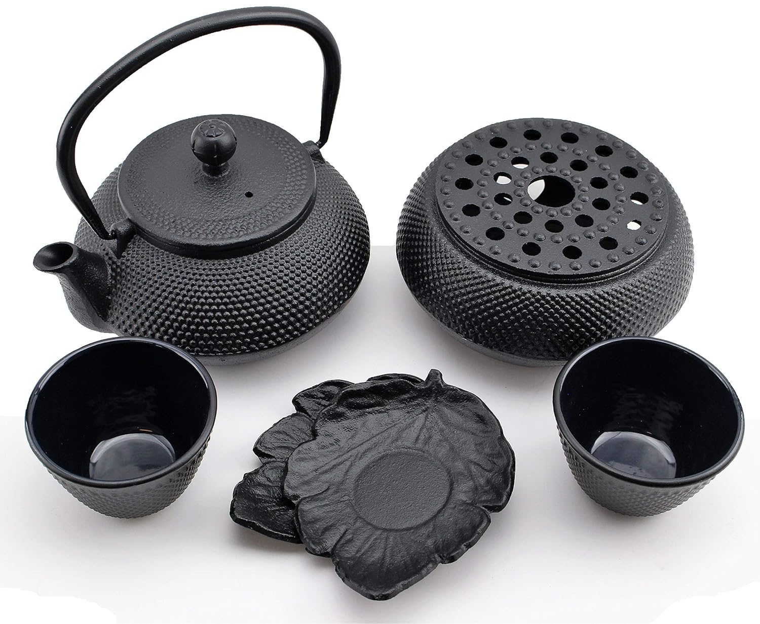 Hobnail Iron Teapot Set Japanese Antique 24 Fl Oz Small Dot Cast Iron