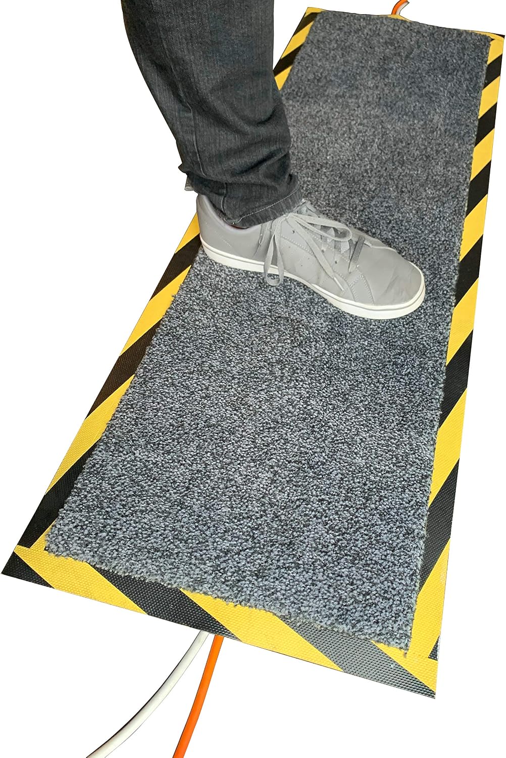 Portifera Floor cable protector, 120cm x 40cm, Nylon and Rubber Cable Cover Mat, Protect from Trips and Falls, Quick, Easy