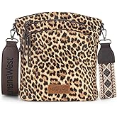 Montana West Multi Zip Pocket Large Crossbody Bag With Guitar Strap