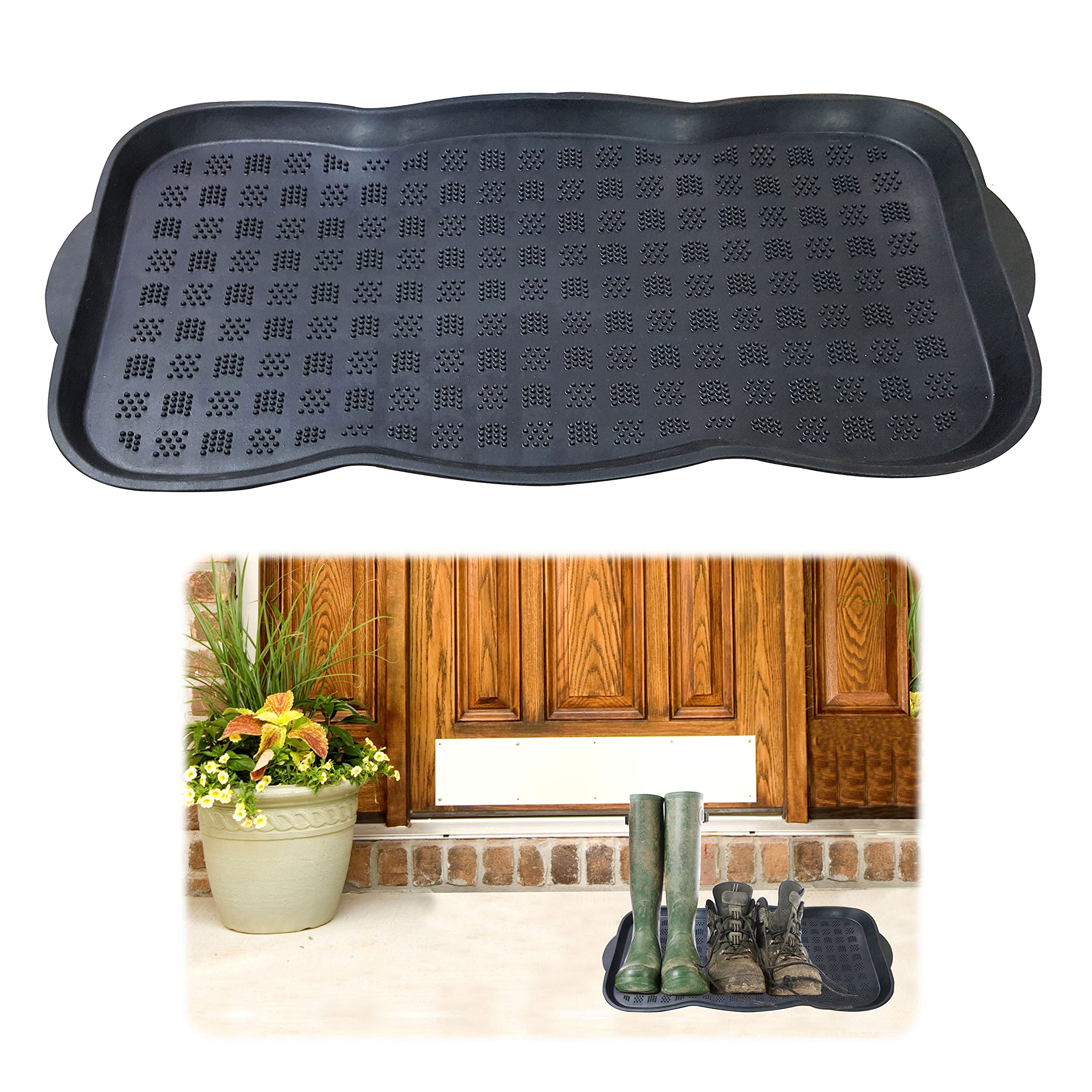 VORX Multipurpose Shoe Boot Tray Rubber Mat Pet Plant Water Proof Anti-Slip Indoor Outdoor Washable Easy To Clean, 1% of Sale Value is Donated to Children's Hospital Sheffield