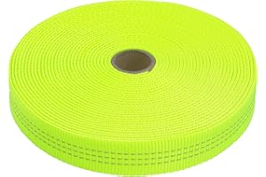 GM CLIMBING 1 inch Nylon Tubular Webbing Tape CE UIAA Certified 4000lb Heavy Duty for Climbing Rescue Rope Works Survival Outdoor General Purposes