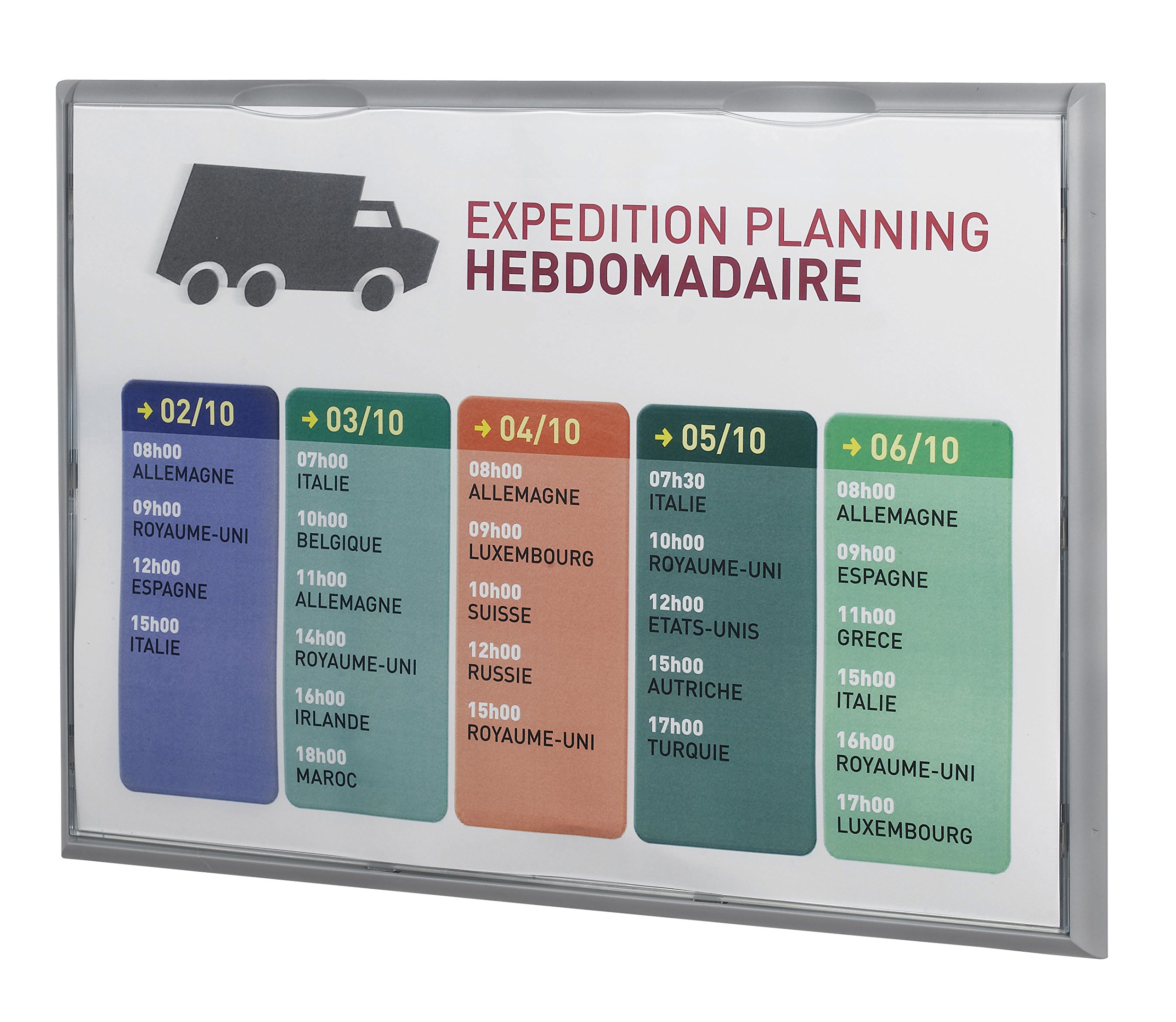 Fast Paper Information Display Polystyrene with 3 Varieties Fixings A3 Metallic Ref 4069.35