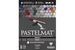 Clairefontaine Pastelmat Bloc Collé Palette N°6 18x24 cm 360g 12 Feuilles Anthracite