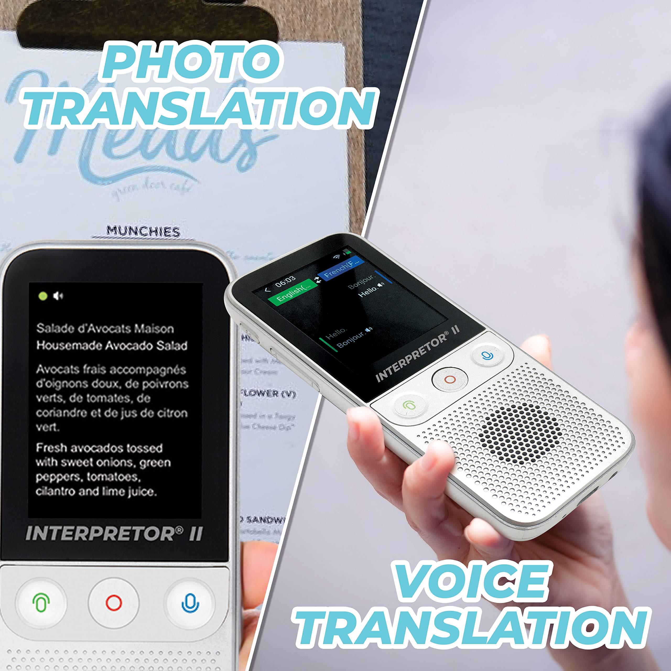 LEXiBOOK NTL3000 Interpretor 2-137 Languages Instant Voice, Photo, Memo Translation, Multilingual Portable Speaking, Earphones Jack, Wi-Fi and Offline