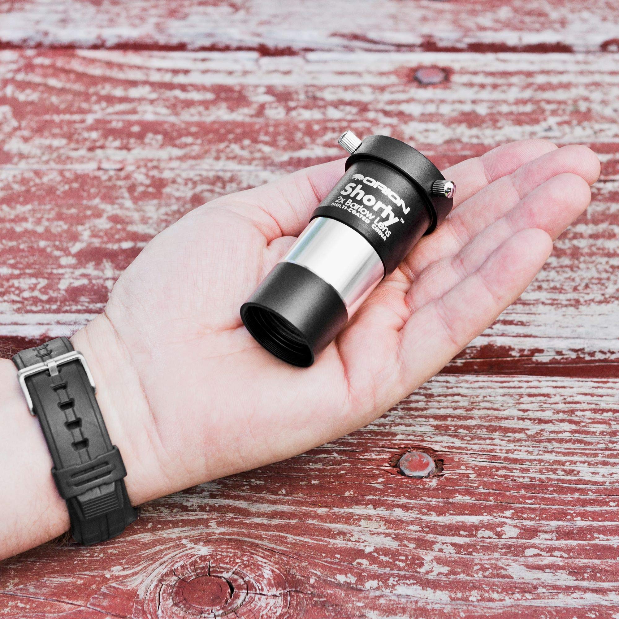 Orion Shorty 1.25" 2x Barlow Lens This Compact Telescope Accessory
