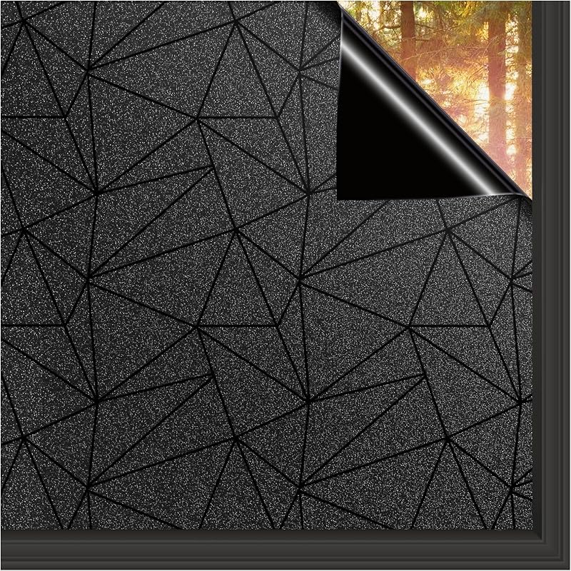 Beautysaid Blackout Window Film 90x200 cm Privacy UV Sun Blocker