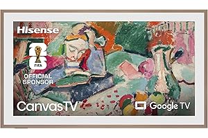 Hisense 55-Inch Class QLED 4K S7N CanvasTV Series Dolby Vision HDR Google Smart TV (55S7N) - 144Hz, Art Mode, Anti-Glare Panel, Hi-Matte Display, Frame & UltraSlim Wall Mount Included