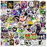 Villain Witch Stickers for Water Bottles 50pcs Halloween Cartoon Movie Witch Stickers for Boys Teens Adults Waterproof Vinyl Stickers Bulk