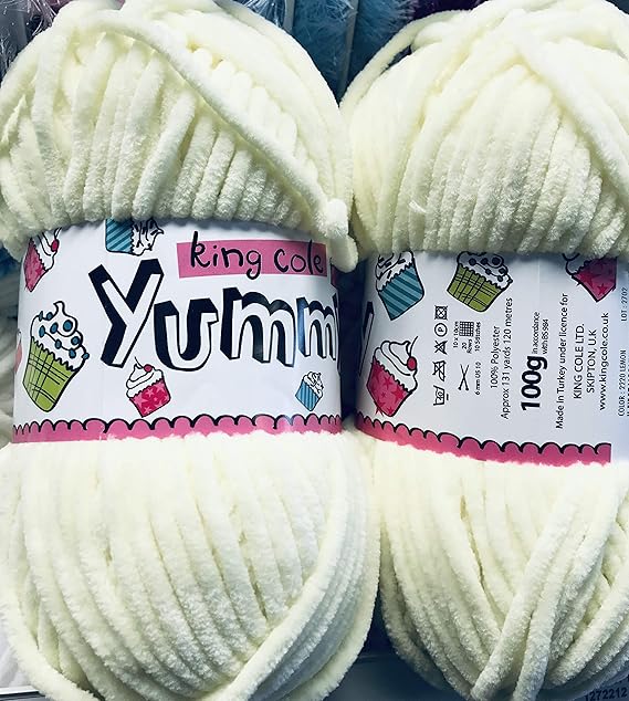 King Cole Yummy Chunky Supersoft Knitting Yarn 100g Lemon 2220 Amazon.co.uk Kitchen & Home King Cole Yummy Chunky Supersoft Knitting Yarn 100g Lemon 2220 Amazon.co.uk Kitchen & Home