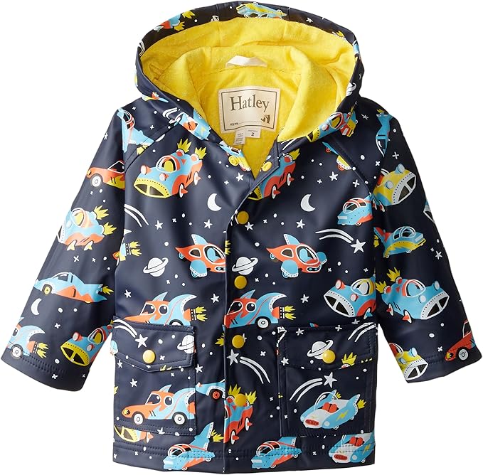 Hatley Boy's Space Cars Raincoat Amazon.co.uk Clothing