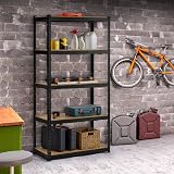 Yaheetech 5-Tier Adjustable Steel Garages Shelving Unit 180x90x45cm Black view 3