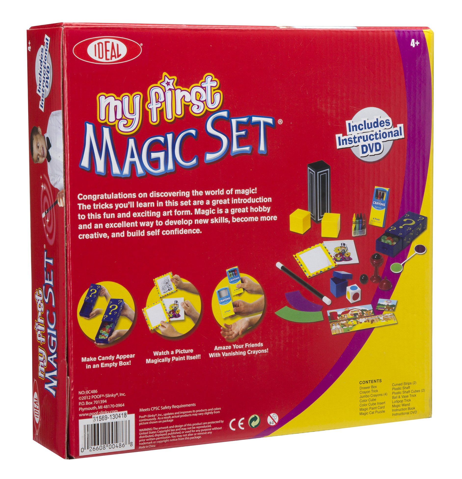 My First Magic Set 20 Tricks + wand Instruction book and DVD Gift for