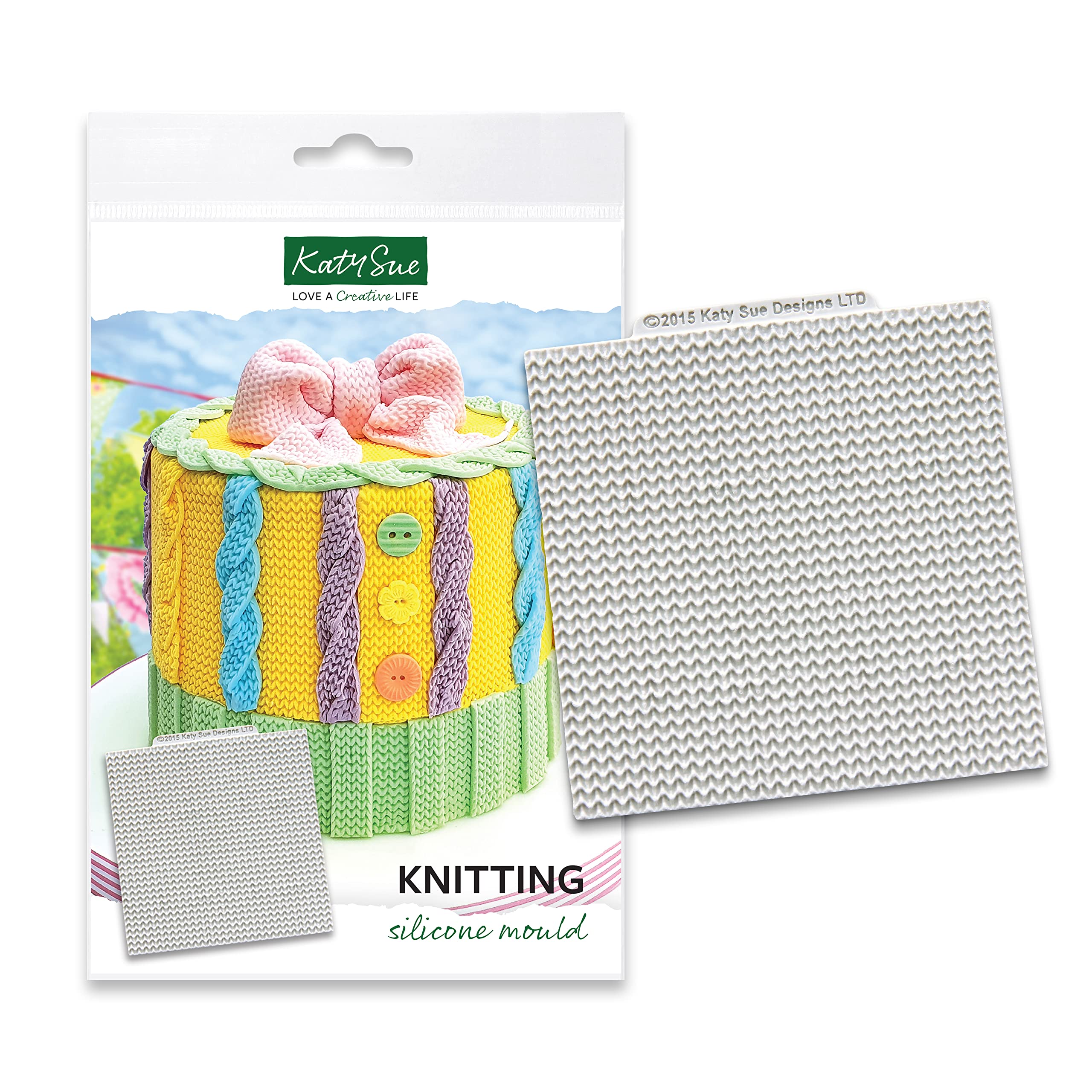 Knitting Design Mat Silicone Mould for Cake Decorating, Crafts, Cupcakes, Sugarcraft, Candies, Card Making and Clay, Food Safe Approved, Made in The UK