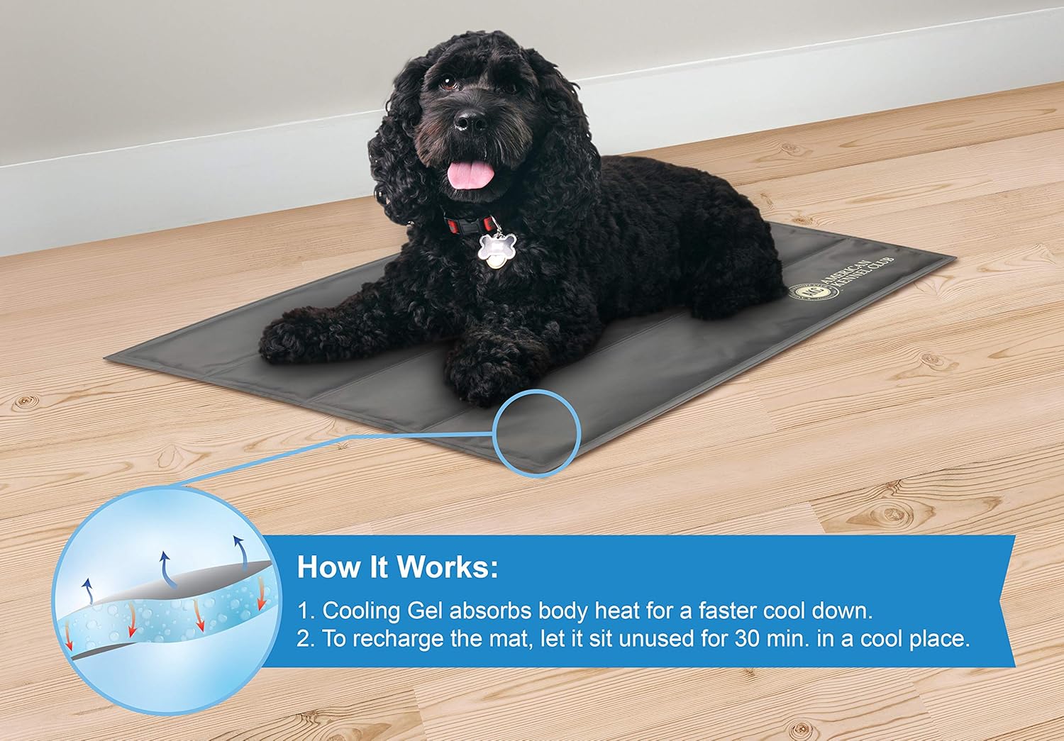 akc reversible pet cooling mat
