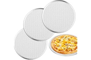 tchrules 3 Pcs Pizza Screen, 12 Inch Pizza Pan for Oven, Nonstick Pizza Tray for Oven, Dishwasher Safe & Microwave Safe (12 i