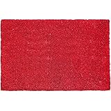 Onlymat Natural Coir Anti-Slip Rectangular Entryway Doormat, PVC Backing for Outdoor Entrance, Home, Floor, Door, Hall, Drawing Room, Living Room (Red, 60 x 40 cm)
