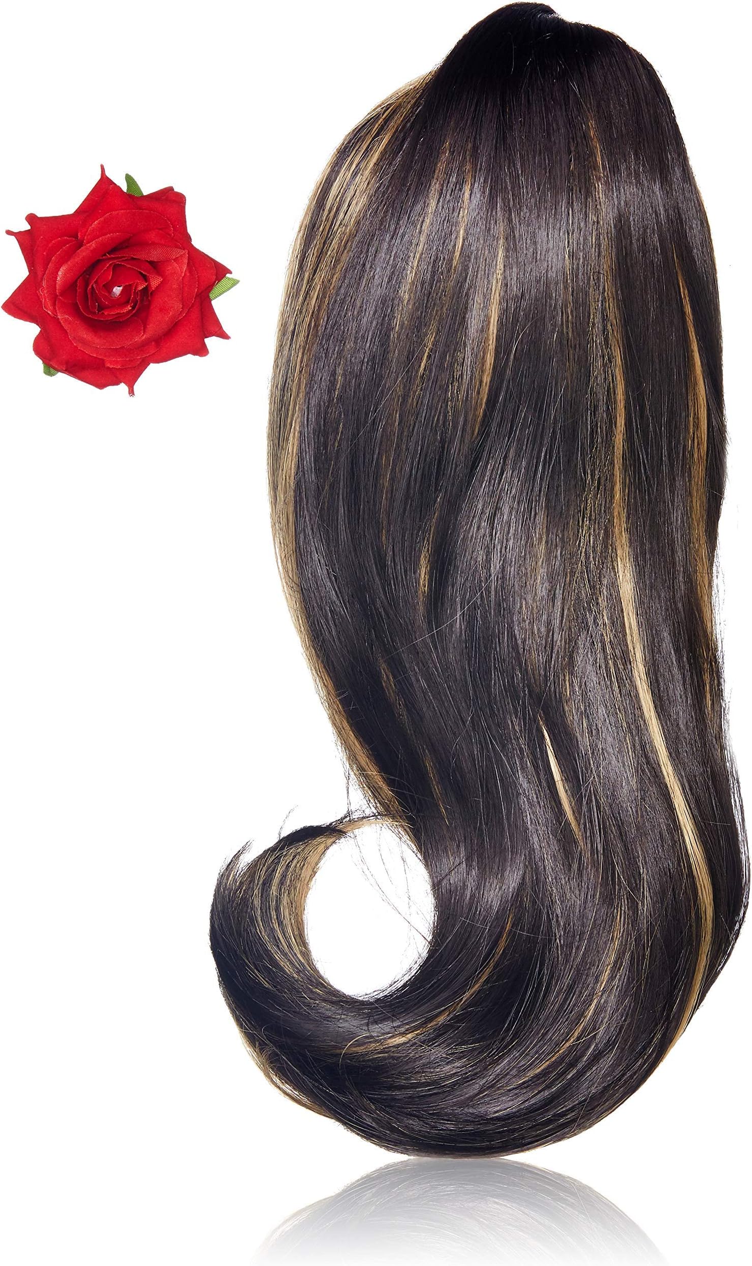 CHANDERKASH 24Inchs Women's Hair Wig/Extension/Nagkli Baal with Rose Clip
