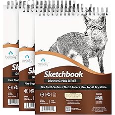 Bellofy 3X Sketch Books, 100 Sheets Each, 9x12 Inches | Perfect for Kids, Beginners & Artists | Drawing Paper for Graphite, C