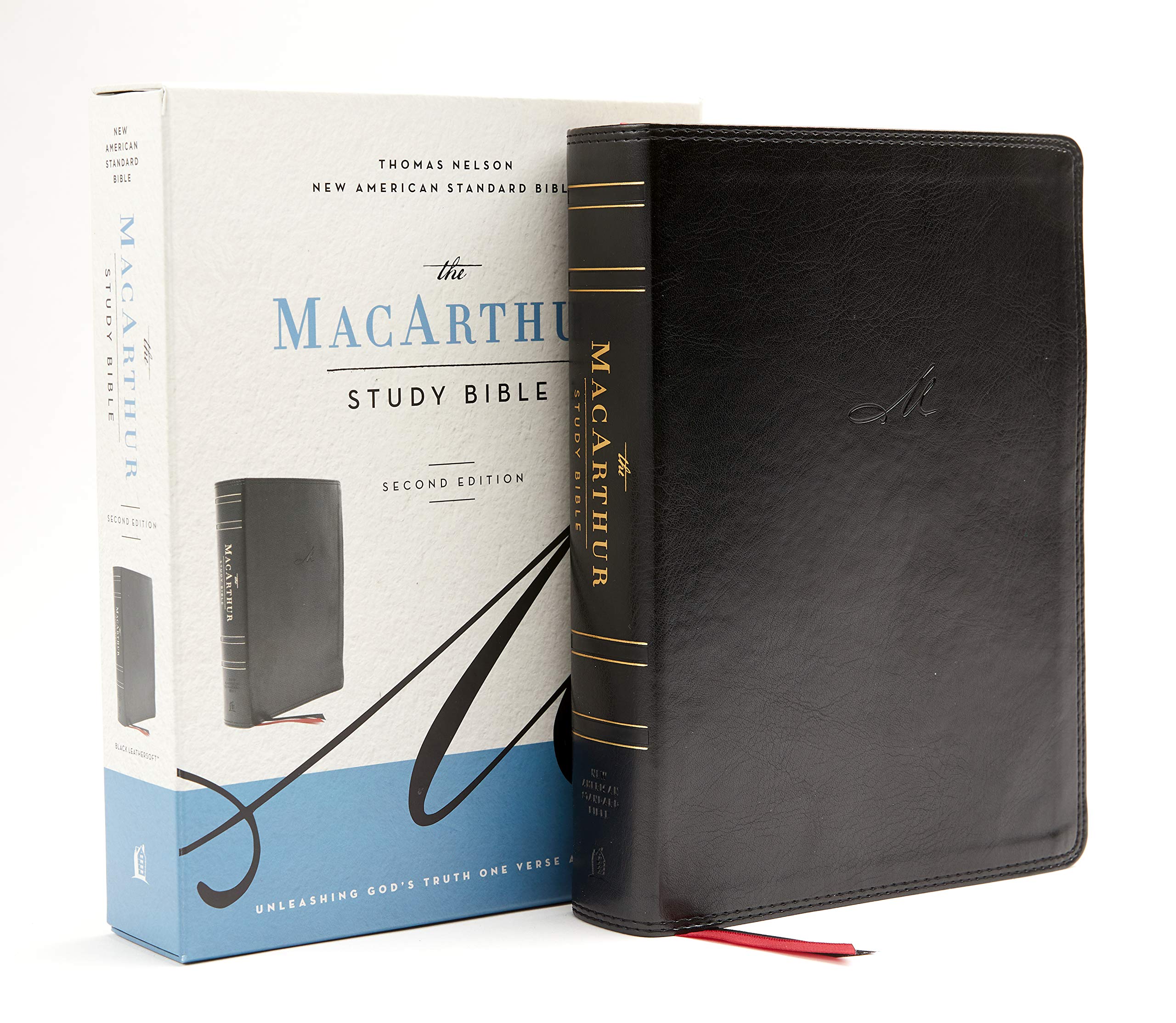 NASB, MacArthur Study Bible, 2nd Edition, Leathersoft, Black, Comfort Print: Unleashing God's Truth One Verse at a Time NASB, MacArthur Study Bible, 2nd Edition, Leathersoft, Black, Comfort Print: Unleashing God's Truth One Verse at a Time Imitation Leather Hardcover Paperback
