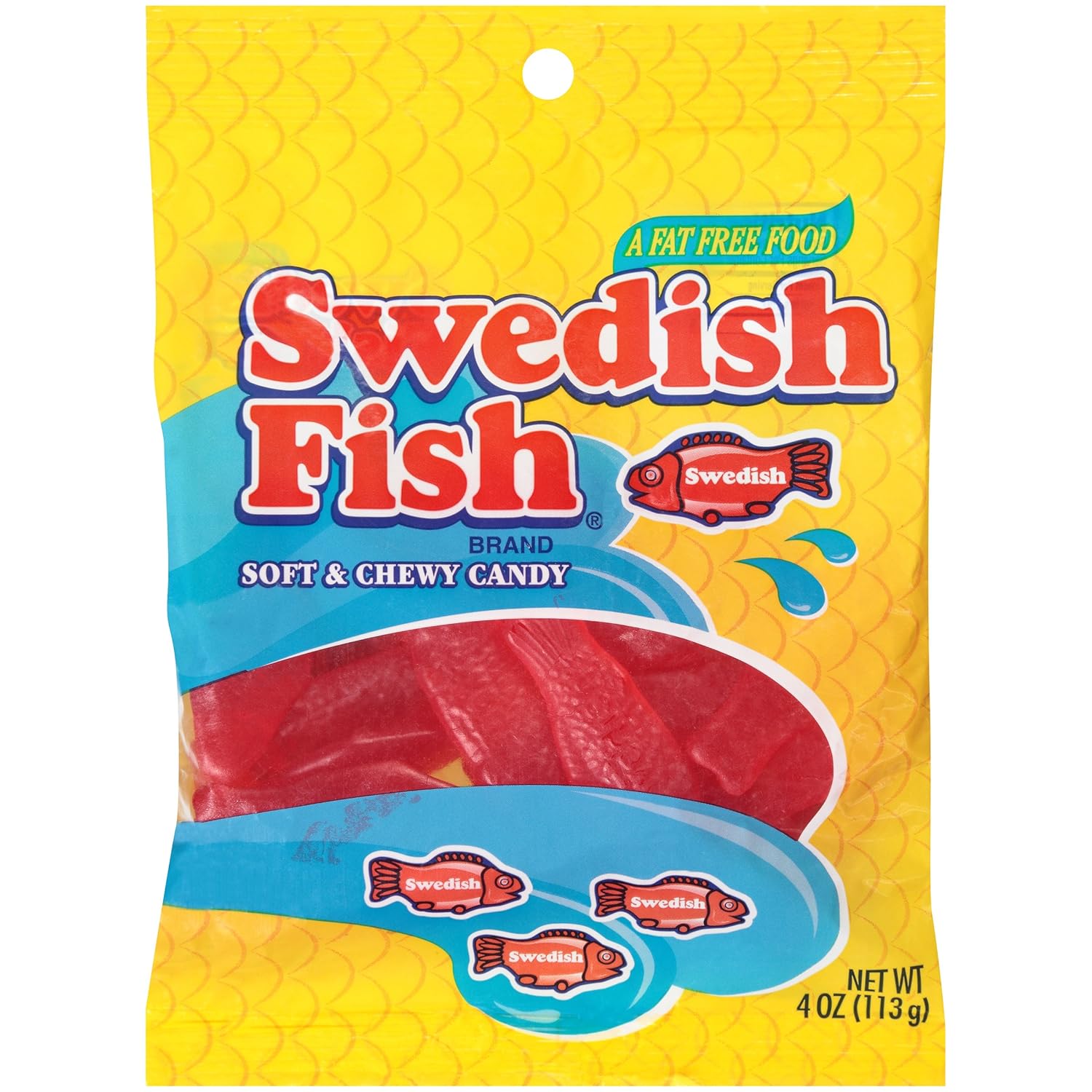 Swedish Fish Original Red Soft & Chewy Candy - 4 Ounce/pack (Pack of 12)