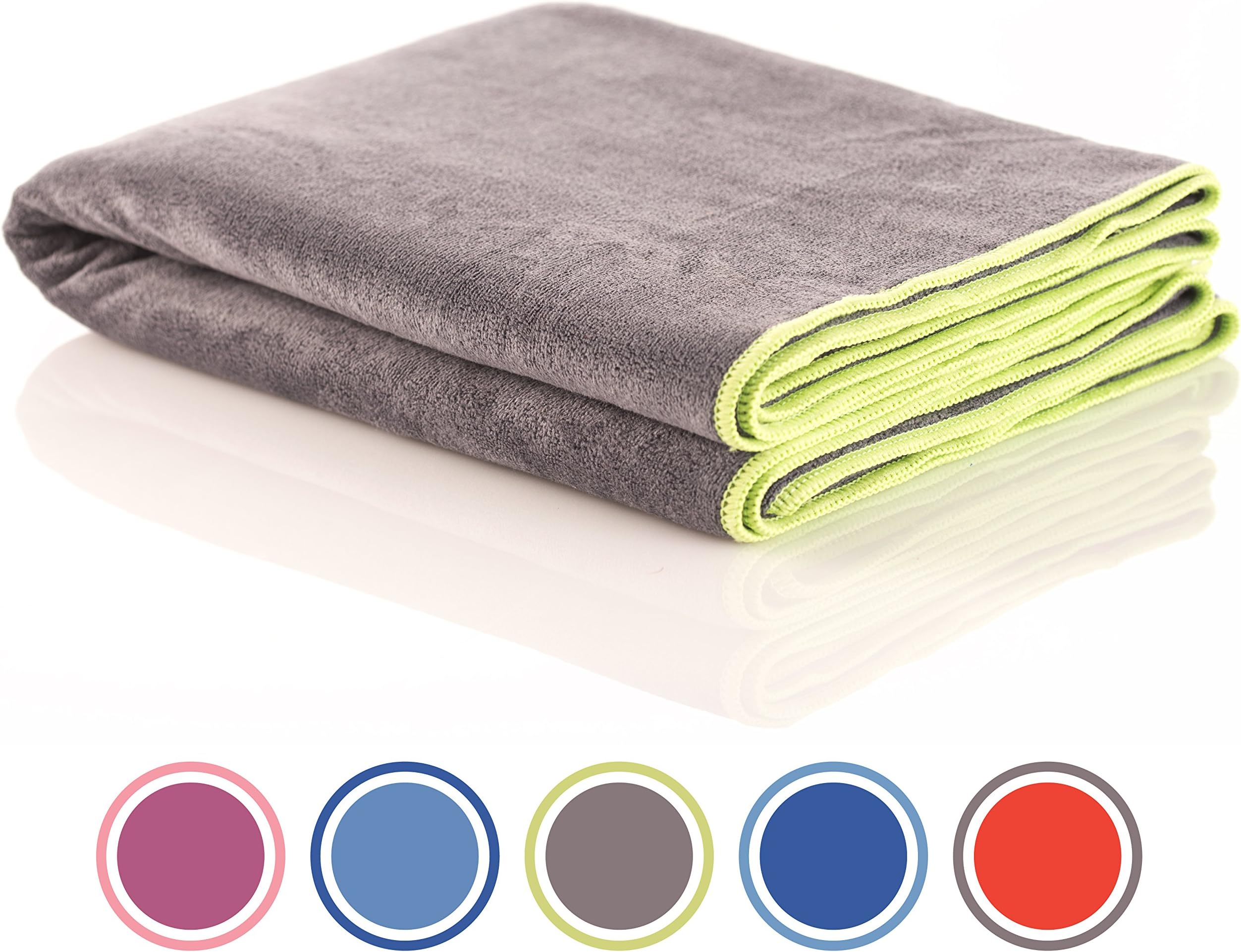 Microfiber Sports and Non Slip Hot Yoga Mat Towel - Quick Dry, Soft and Absorbent Gym Towels - Camping, Fitness, Workout, Pilates, Travel or Beach