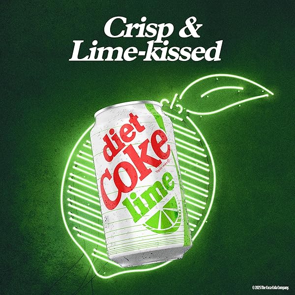 DIET COKE LIME SODA SOFT DRINK FRIDGE PACK CANS, 12 FL OZ, 12 PACK
